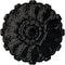 Ekena Millwork Durham Ceiling Medallion (Fits Canopies up to 4 1/4"), Hand-Painted Jet Black, 31"OD x 1 1/2"P CM31DUBLF - alternate 1